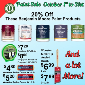 Items in our fall paint sale